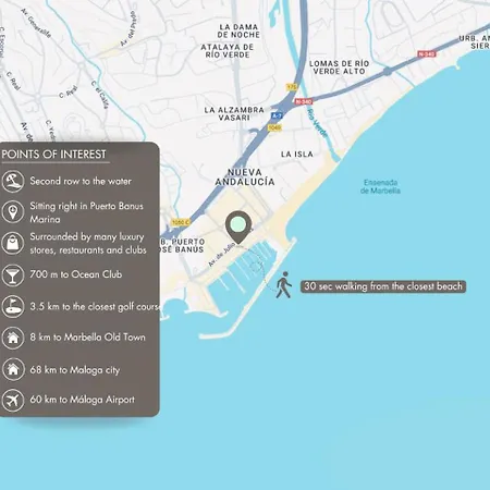 Daire Vacation I Sea Views, 24-7 Security, Parking, Walk To Everything In Luxurious Puerto Banus Marbella